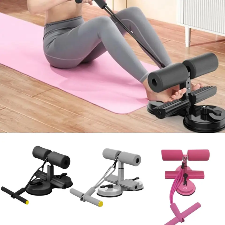 Supporto Per Piedi Per Sit Up Portatile – Attrezzo Addominali Con Ventose Forti E Cinghie Regolabili