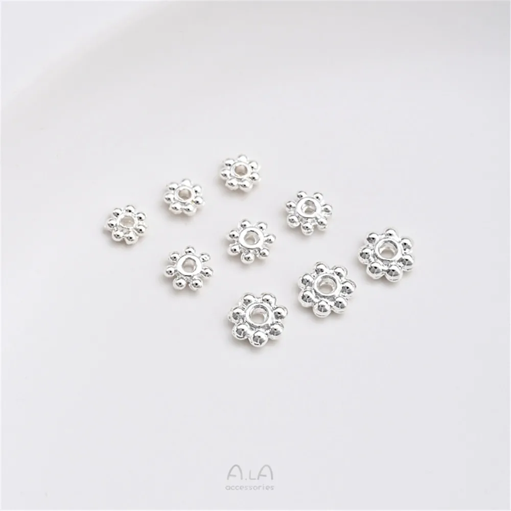 

925 Thick Silver Snowflake Plate, Silver Bead Partition, Handmade Bead Partition Accessories, DIY Handmade Jewelry Materials