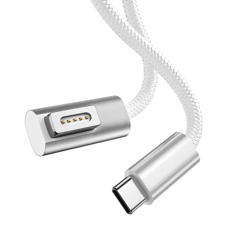 1.8M Converter Cord Laptop Fast Charging Cable 100W USB Type-C to Magsafe1 Magsafe2 Plug Adapter