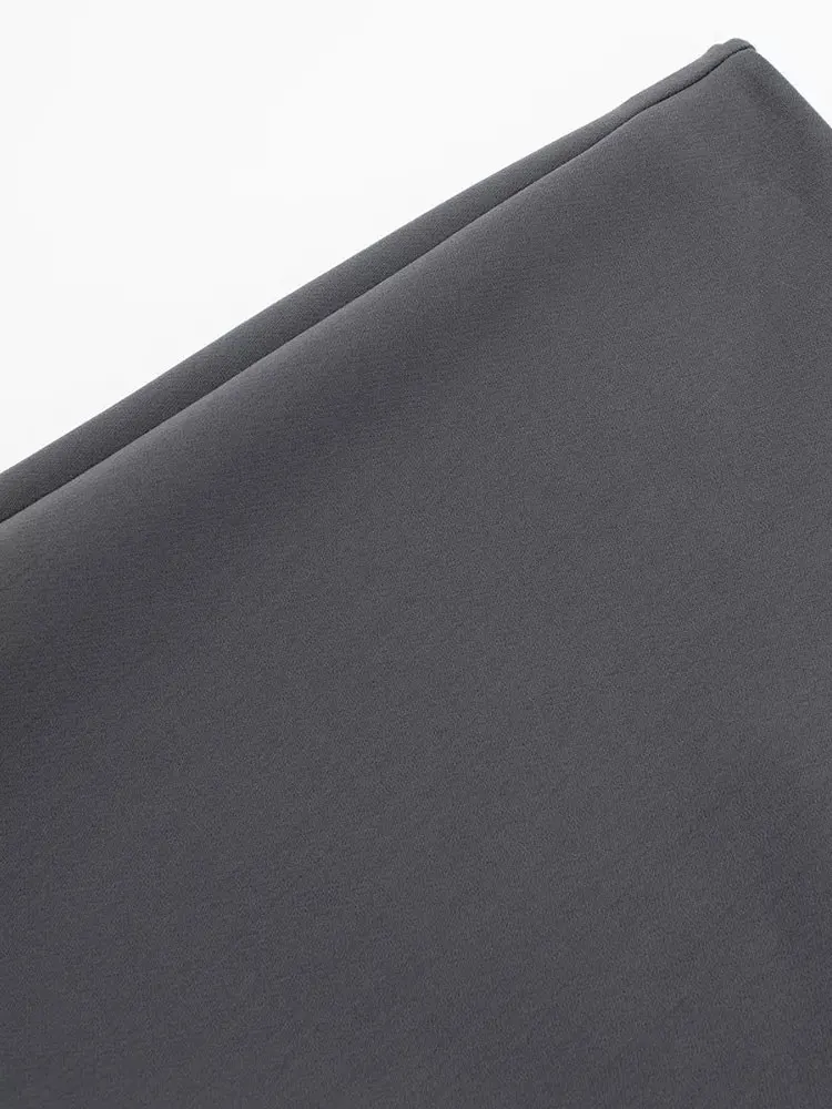 TRAF 2023 Autumn Women Asymmetric Shorts Fashion Vintage High Waist Casual Elegant Slim A-Line Skirt Shorts