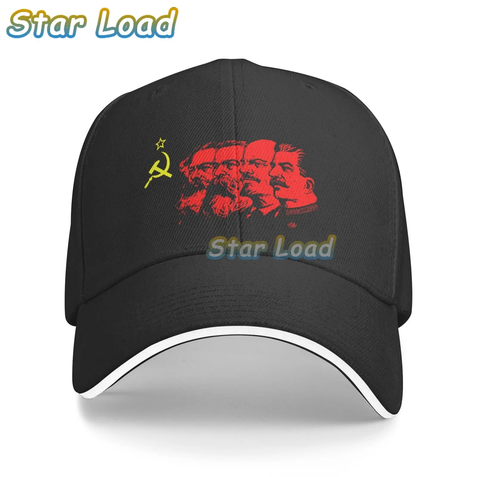 

Custom Marx Engels Lenin Stalin CCCP USSR Soviet Emblem Logo Baseball Cap Men Women Adjustable Coder Dad Hat for Unisex