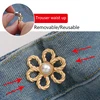 Reusable Detachable Waistband Flower Buttons Tool Jeans Waist Buckle Adjustment Button For Pants Jeans Waist Clip 5