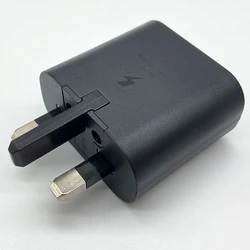 Enhanced Fast Charging 25W USB - C Wall Charger with UK Plug - Black UK Adapter