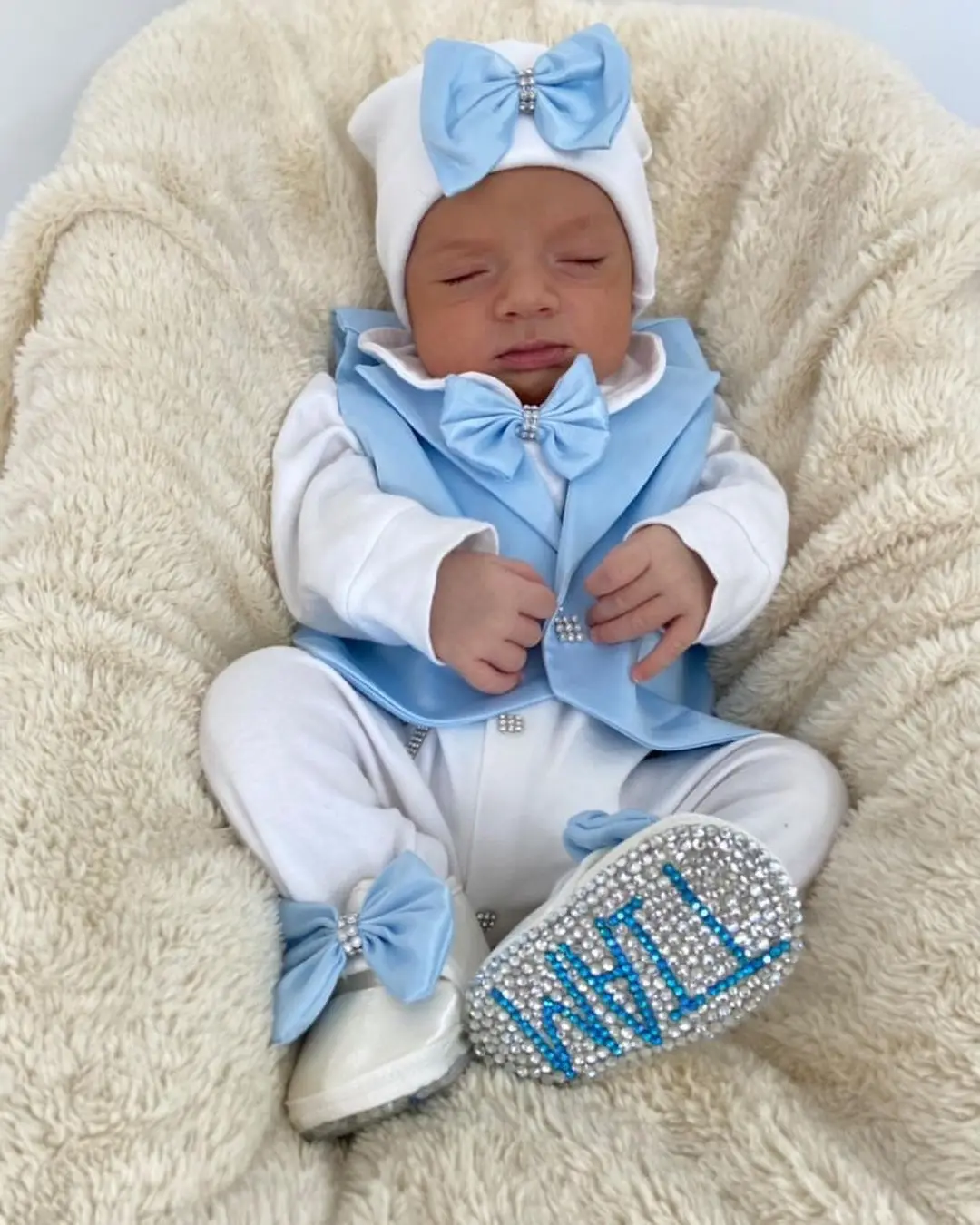 5pcs Newborn Baby Boy Outfits Blazer Vest Kids Clothing Cotton