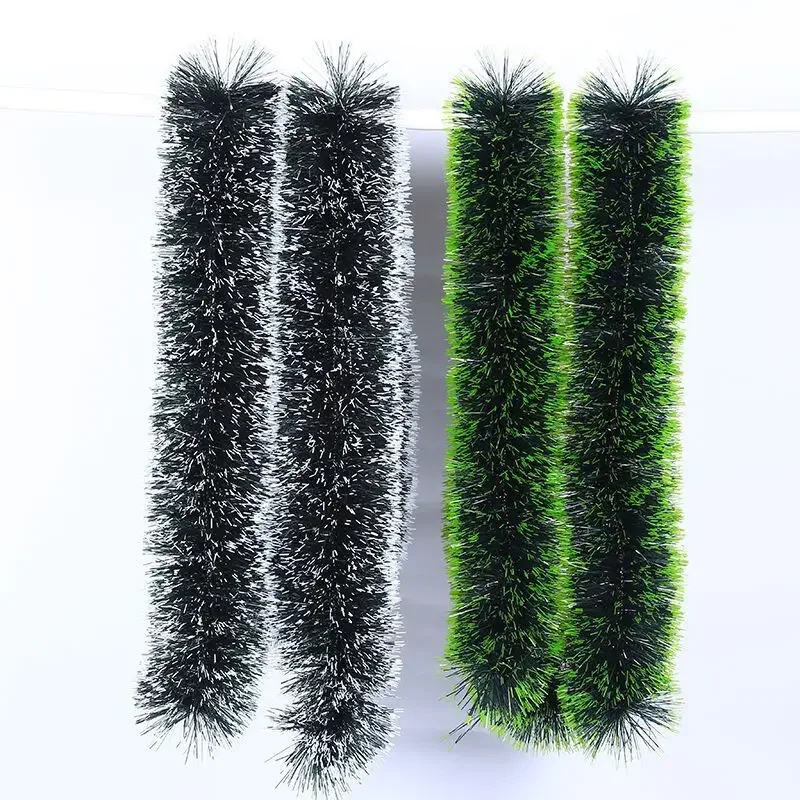 

2024 New 2M Christmas Garland Home Party Wall Door Decor Christmas Tree Ornaments Tinsel Strips with Bowknot Party Supplies U3