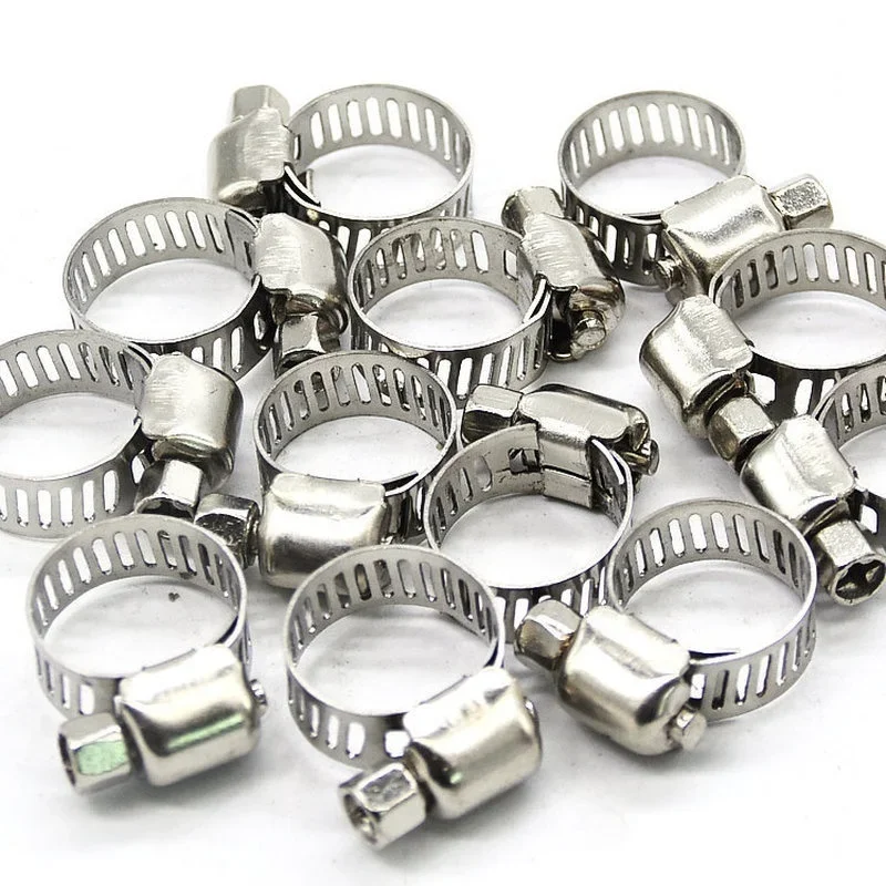 10 Pcs Hose Pipe Clamps 6mm To 12mm