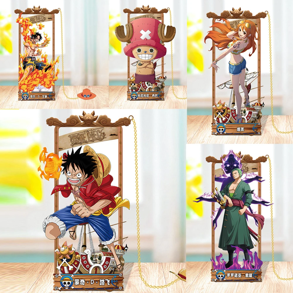Anime One Piece Luffy Metal Bookmarks Action Figures Cartoon