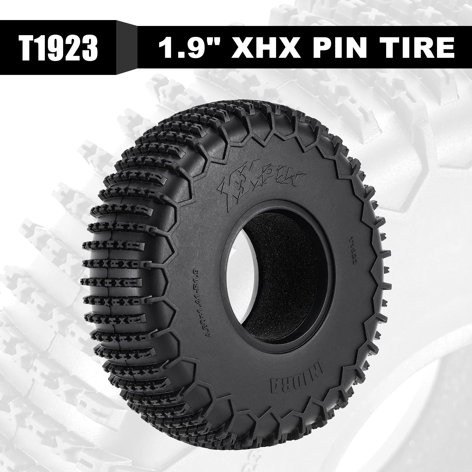 INJORA S5 122*36mm 1.9" XHX Pin Wheel Tires for 1/10 RC Crawler Car (T1923) 2