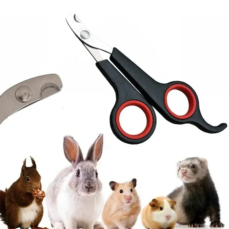 For Stainless Hamsters Rabbit Supplies Pig Trimmer Clippers Ferret Guinea Claw Pet Scissors Nail Steel Pet Cleaning Tools