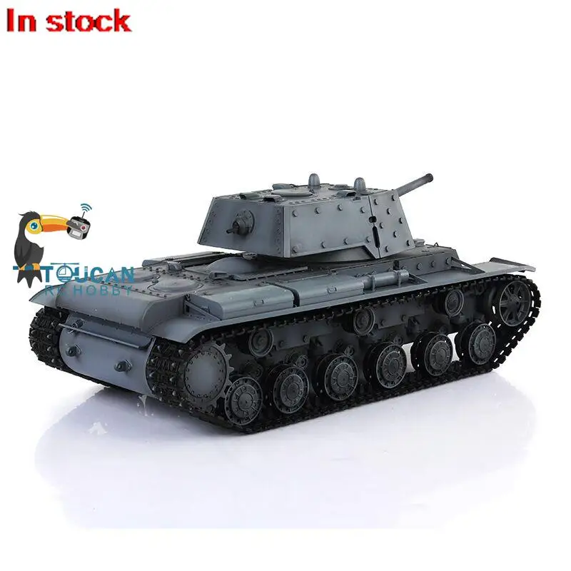2.4G HENG LONG 1/16 Gray 7.0 Soviet KV-1 RC Tank 3878 Full Metal Tracks Wheels RTR Radio Models Speaker Machine Gun Toys TH17483 4