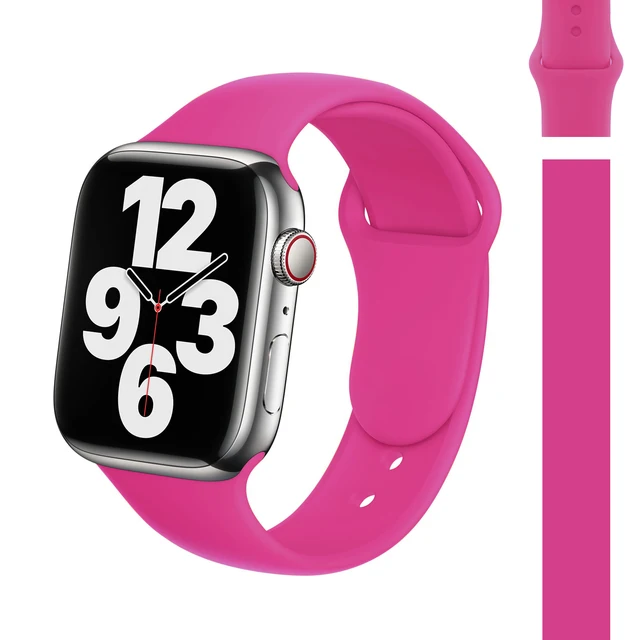 Silicone Strap for Apple Watch Band 45mm 41mm 44mm 40mm 42mm 38mm Correa Watchband Armband Bracelet iWatch Series 7 SE 6 5 4 3 2 26