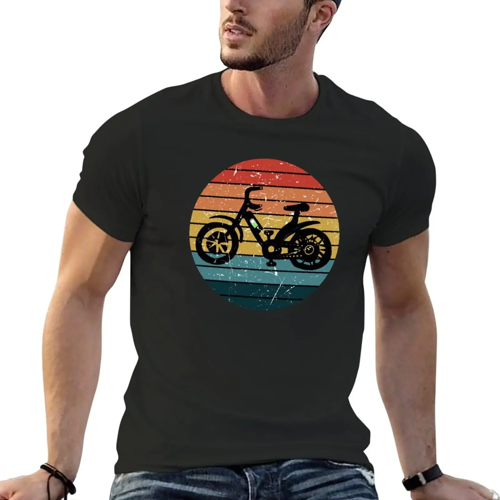 

Vintage electric bike, e bike retro T-Shirt cute clothes heavyweights mens funny t shirts