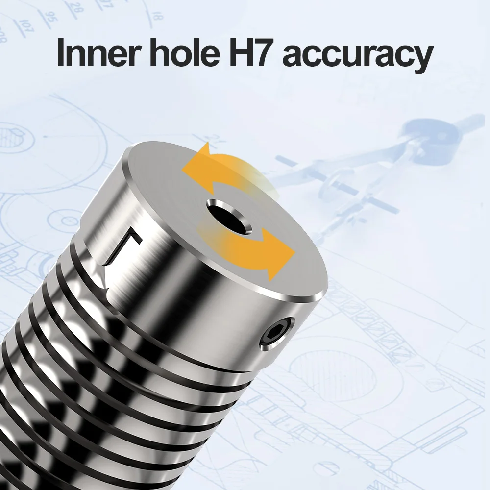 Spring Coupling D26L38 Encoder Screw Stepper Servo Motor High Torque Flexible Thread Aluminum Alloy Elastic Coupling GTRIC shaft coupler flexible coupling shaft connector