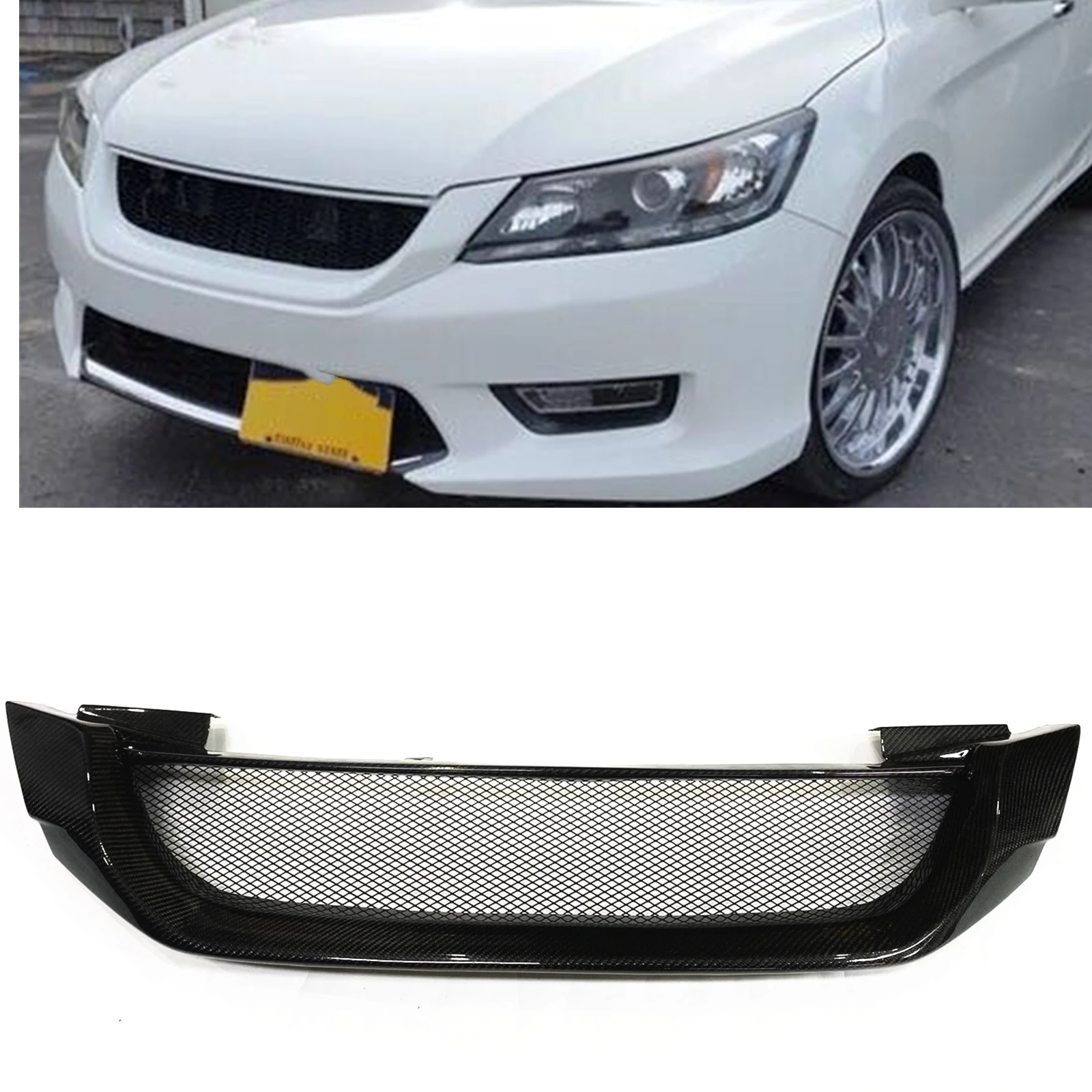 Car-Front-Grille-Grill-Racing-Upper-Bumper-Hood-For-Honda-Accord-4-Door