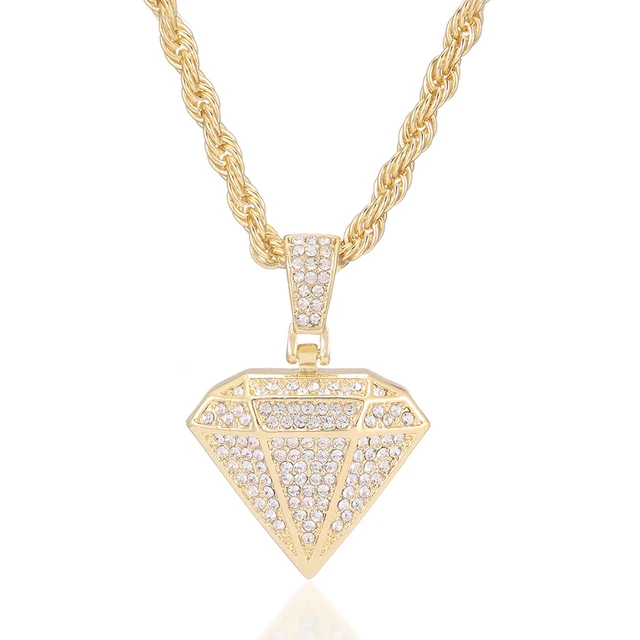 Hip Hop Diamond Pendant Necklace Men 