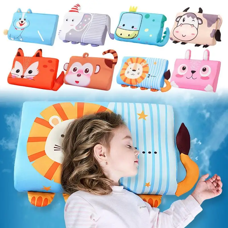 Ergonomic Bed Pillow Rebound Orthopedic Pillow Support NeckRelief Cervical Pillow Skin-Friendly Kids Travel Cushion 2