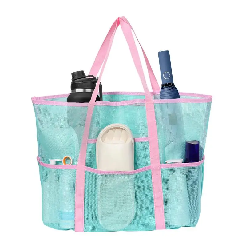 

Mesh Beach Tote Waterproof Beach Bag Tote Quick Drying Portable Lightweight Gym Bags For Beach Pool Travel Camping Toy Storage
