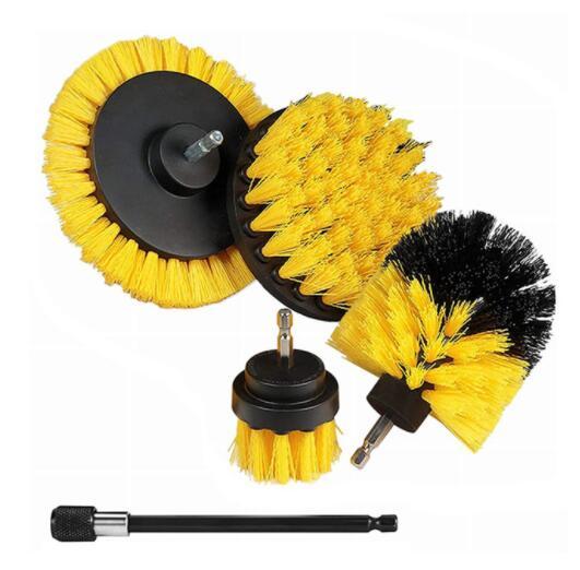 Brush Attachment Set Wash Cleaning Brushes Tool Kit with Extender for Kitchen Car Tire Glass Windows Cleaning Tools