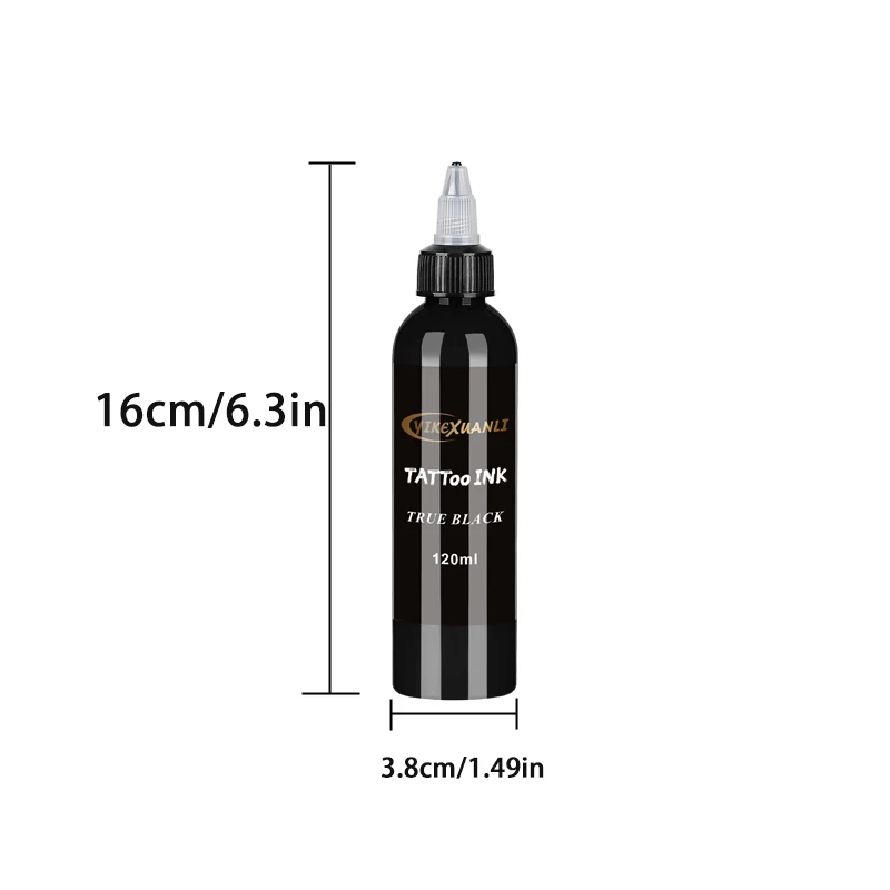 120ml red/black Tattoo Ink Pigment with box BodyArt Tattoo Kits Professional Beauty Paints Makeup Tattoo Supplies Semi-permanent 5