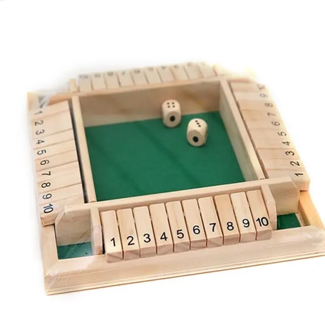 4-person Digital Flop Toys Montessori Wooden Toys For Kids Digital Flop With Dice Math Games Toy For Adults And Children’s 3