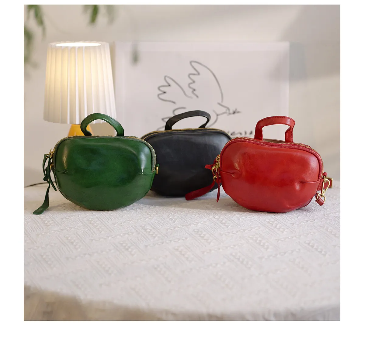 Einfache Designer-Organizer-Tasche, handgefertigt aus echtem Leder, Damenhandtasche, modische Luxus-Umhängetasche aus echtem Rindsleder, rot, Schulter- und Crossbody-Tasche. – Detail 26