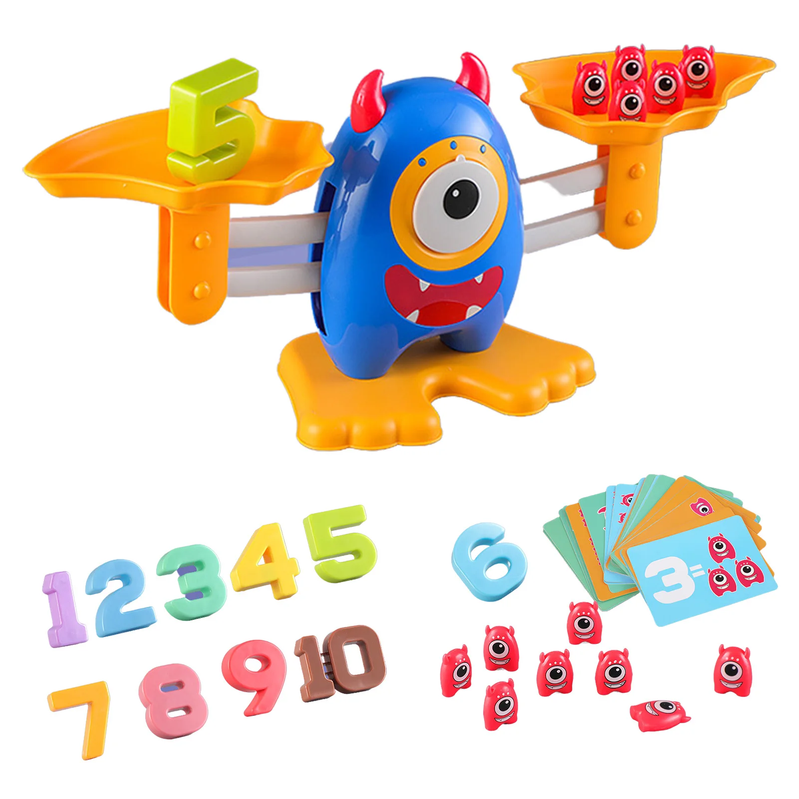 Nombre Apprentissage Puzzle Jeu Jouet Compter Montessori Pré-Scolaire Éducatif Tige Jouets Idéal Cadeau pour Bébé Balance Math Jeu A 