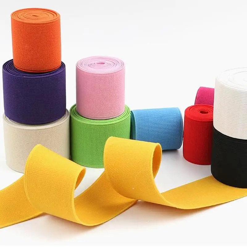 cordón de goma artesanías DIY 5 m Tekiş Elastic Cinta de goma 22 colores azul 4 mm para coser y manualidades 