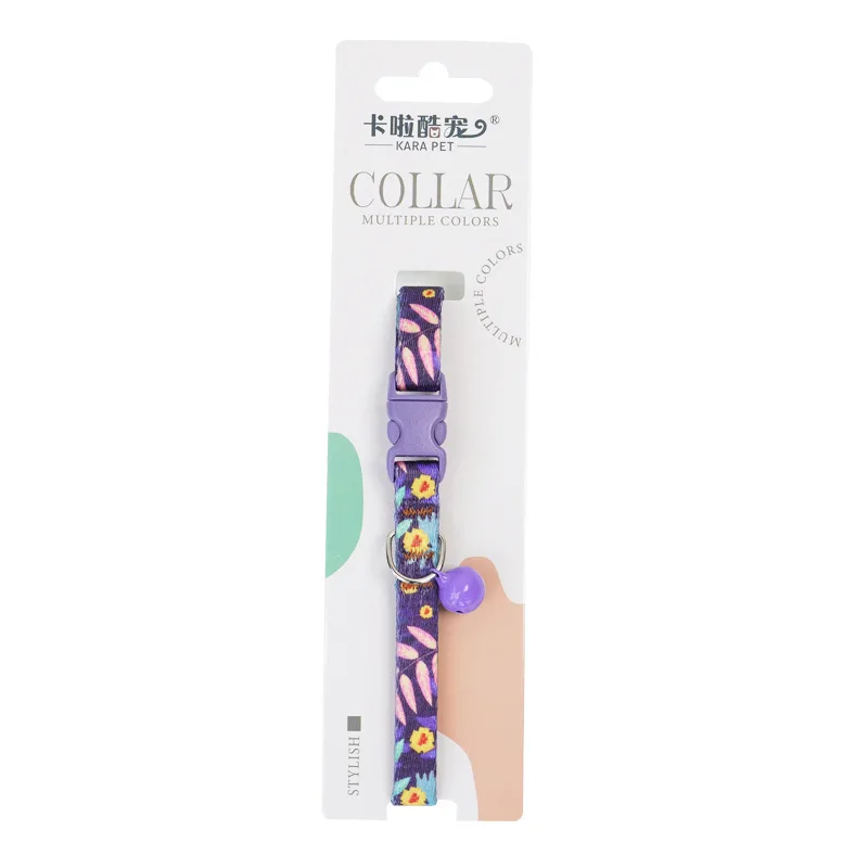 Cat Collar with Bell Adjustable Safety Pet Collar Colorful Bell Ring Necklace for Cat Kittens Puppy Small Dog Pet Accessories 5