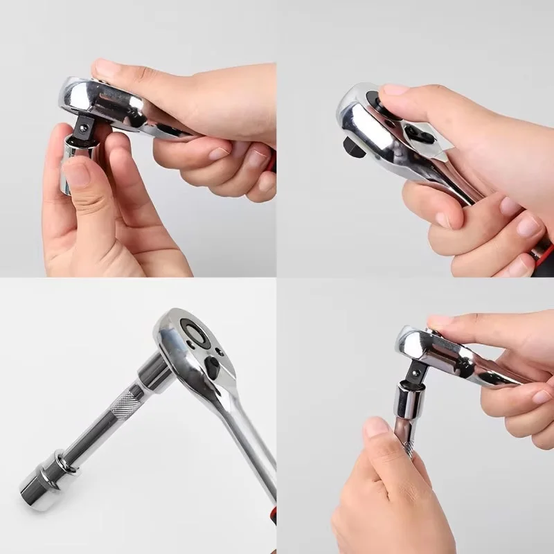 46개/세트 소켓 렌치 DIY 수리 도구 세트 래칫 드라이버 자동차 정비 하드웨어 공구 상자 자동차 수리에 적합