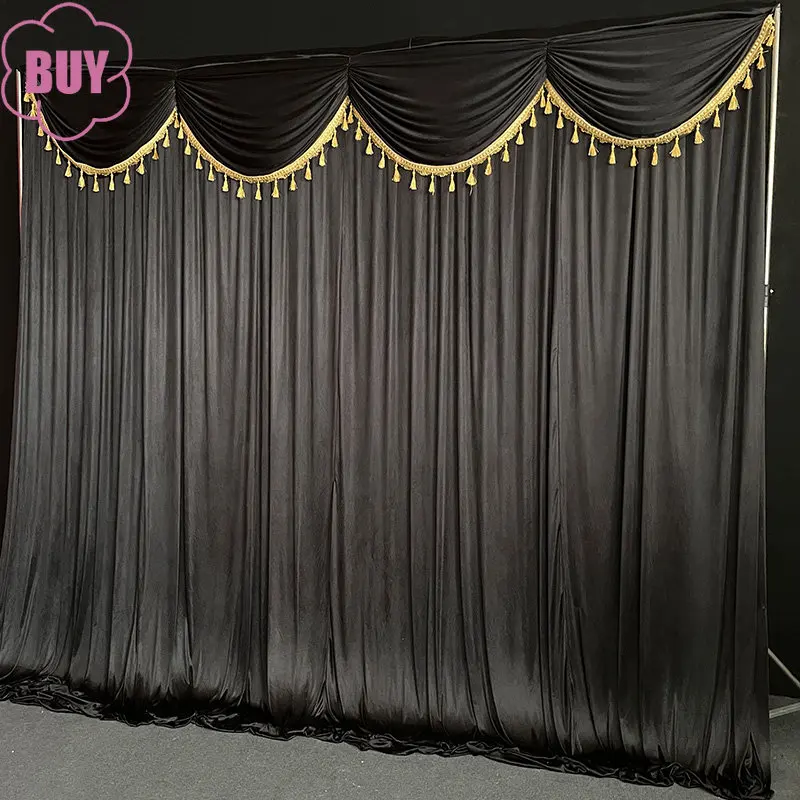Modern Curtains For Living Dining Room Bedroom Background Black And White Curtain Decoration Soft Layout Customization 3