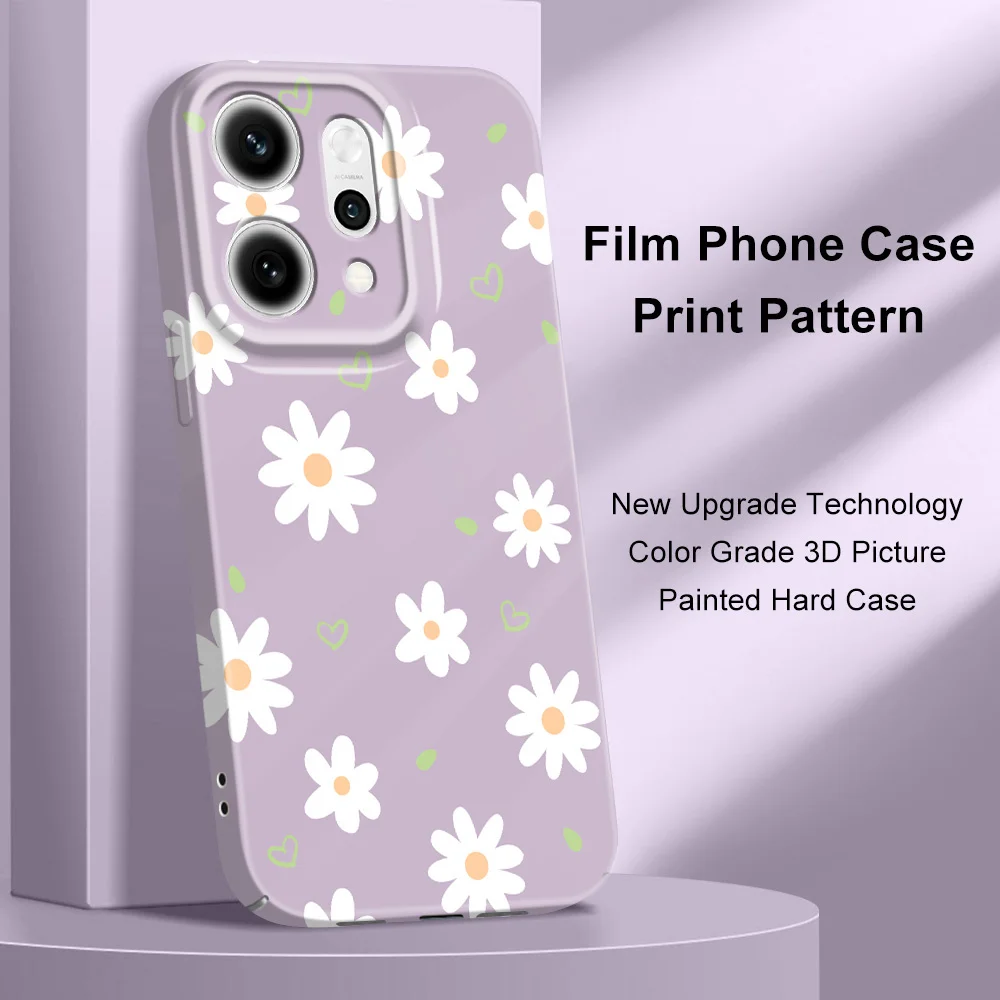 Tender Daisy Design Hard Phone Case with Film Cover