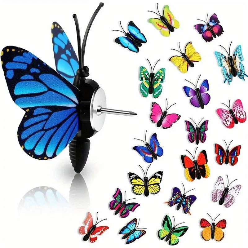 Butterfly Thumb Tacks Decorative Push Pins For Photo Wall Cork Board 30 Packs