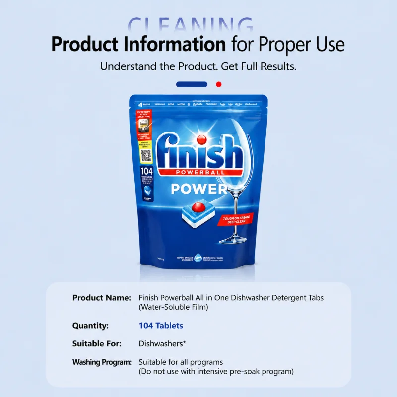 Powerball Pre-Dissolve Enzymatic Dishwasher Pods with Water-Soluble Wrapper