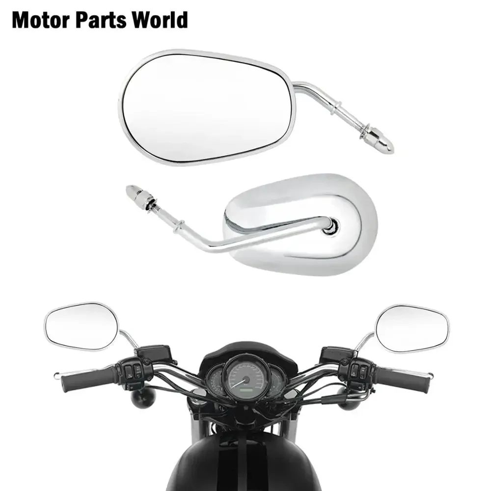 할리 투어링 킹 Sportster XL 883 48 크롬 오토바이 후면보기 사이드 미러 Softail Bobber Chopper Dyna Street Bob
