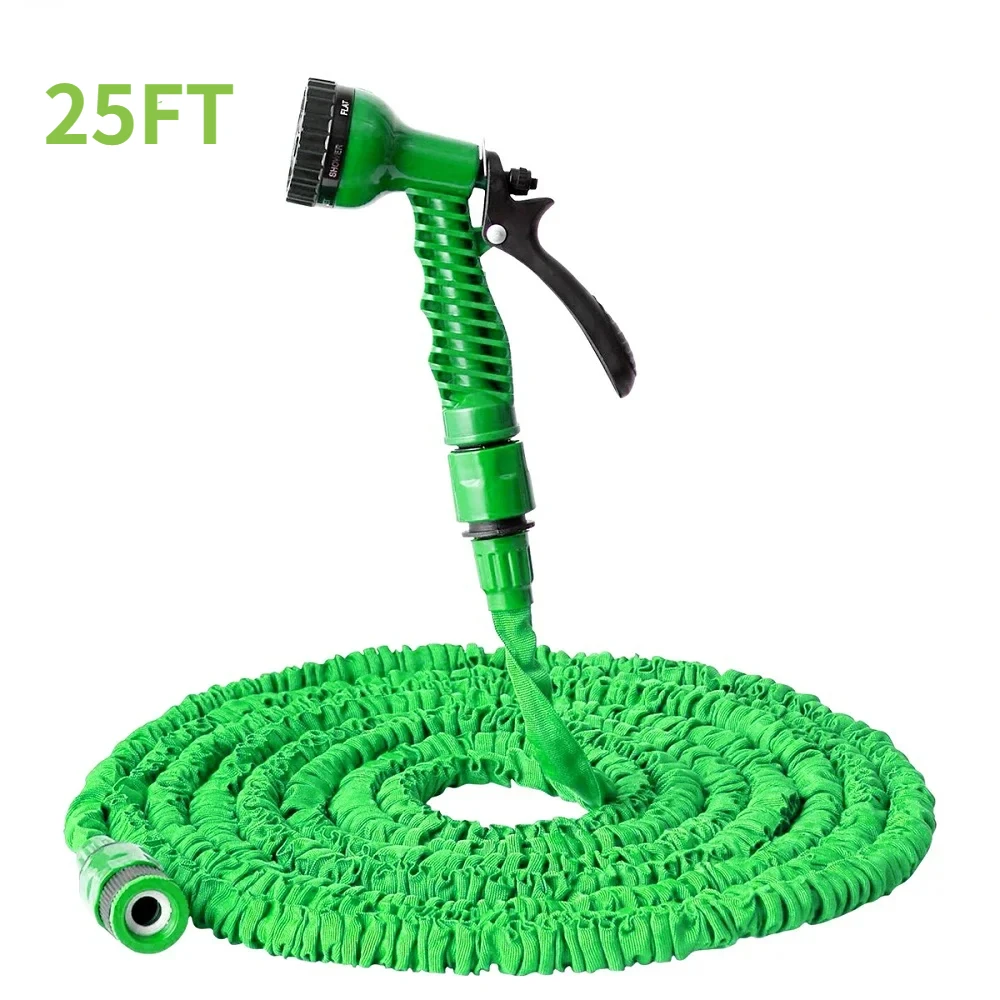 

50FT Magic Garden Hose Reels For Watering Flexible Expandable Water Hose Pipe Extendable Car Wash Connector