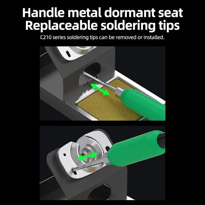 MECHANIC T210 SE 스마트 납땜 스테이션 디지털 온도 조절 기능 빠른 가열 C210 팁용 납땜 인두 도구