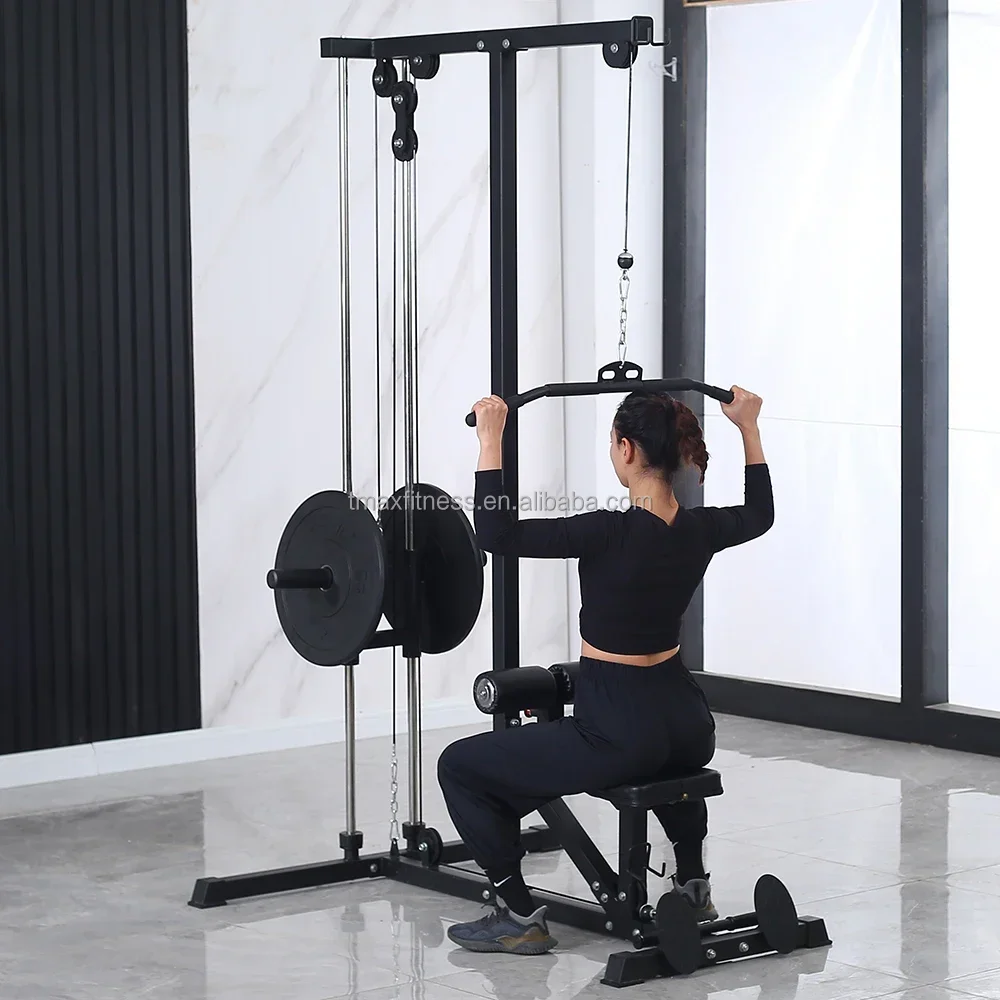 TXL031 Lat Pull Down Machine Plate Loaded Home Fitness Equipment professional exercise iso lateral rowing machine
