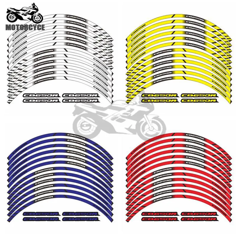 1set Sticker Suitable for HONDA CB650R Motorcycle Sticker Color Wheel Rim Waterproof Vinyl Decals Fashion Motorcycle Accessories