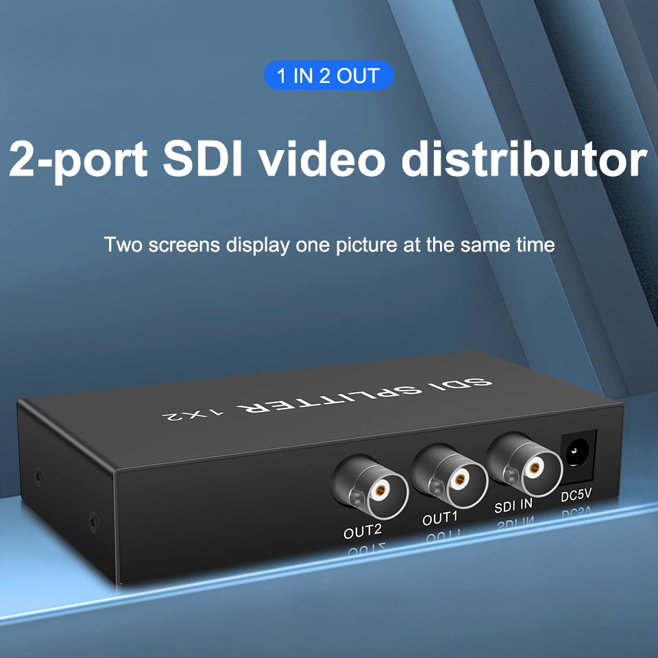 SDI Splitter 1 In 2 Out 3G-SDI HD-SDI SD-SD Converter Multimedia Split Extender Full HD 1080P SDI 2Ports for TV SDI Camera tm70rg tv link modulator av to rf converter ir extender with 21 channel display multifunctional adjustable for home