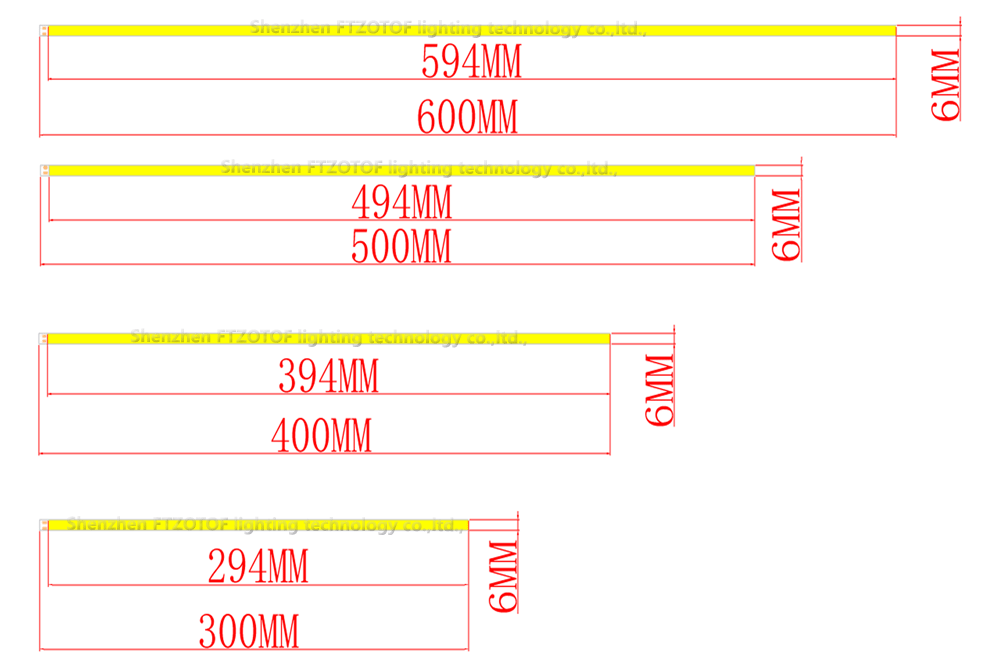 Description Picture 2 of itemFTZOTOF 10pcs/Batch Flexible Cob Led Light Bulb Strip 200mm 300mm 400mm 500mm 600mm DC12V Super Bright DIY Outdoor Chip Lamps