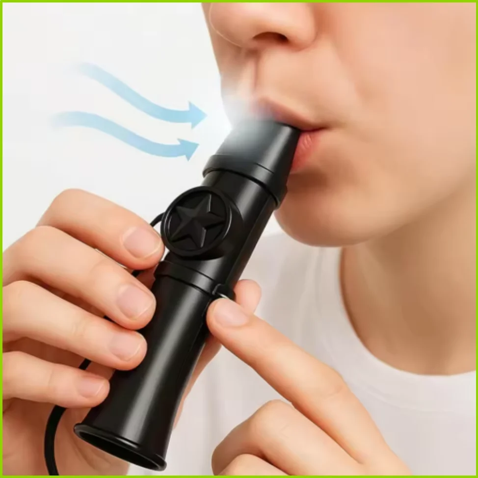 Tragbare ABS-Kazoo-Flöte, einfach zu erlernen, mit Trageband, Musikinstrumente, fröhliches britisches Musikpfeifen-Spielzeug, Geschenk für Jungen und Mädchen – Detail 8