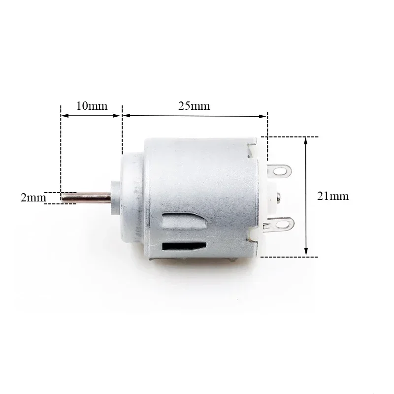 미니 21mm 원형 전기 모터 DC 3V 20000RPM RE-140SA-2270 귀금속 브러시 모터 RC 장난감 자동차용 5V 6V 옵션 제공