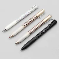 1 Piece Lytwtw's Creative Rhombus Geometry Ballpoint Pen Retractable Ballpoint Pens Multifunction Pen For Writing Stationery 2