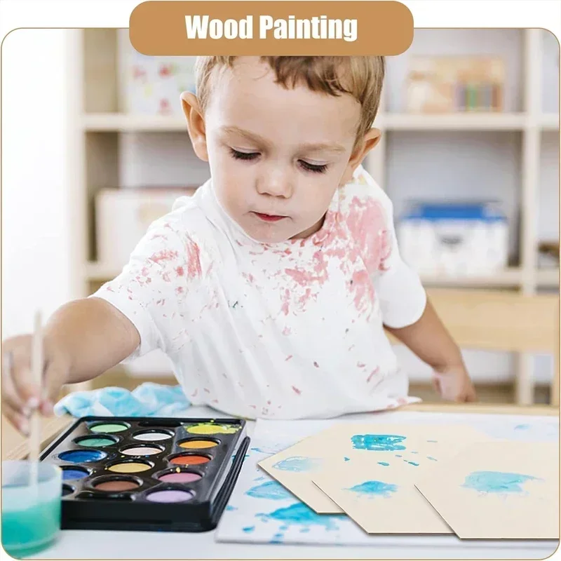 1-3cm 빈 나무 육각형 조각, DIY 공예, 그림, 염색, 코스터 만들기, 가정 장식을 위한 미완성 육각형 나무 조각