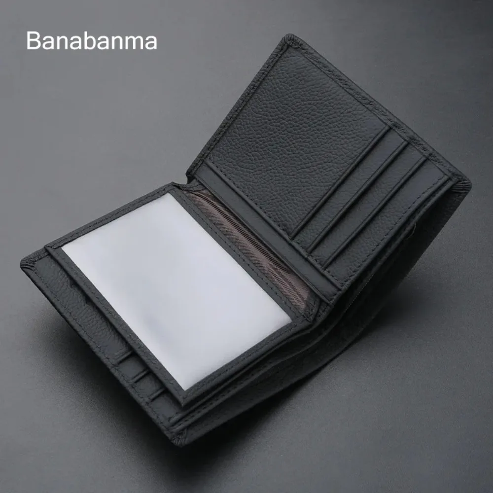 2026 Men’s Full-Grain Cowhide Wallet – Waterproof Short Card Holder 1