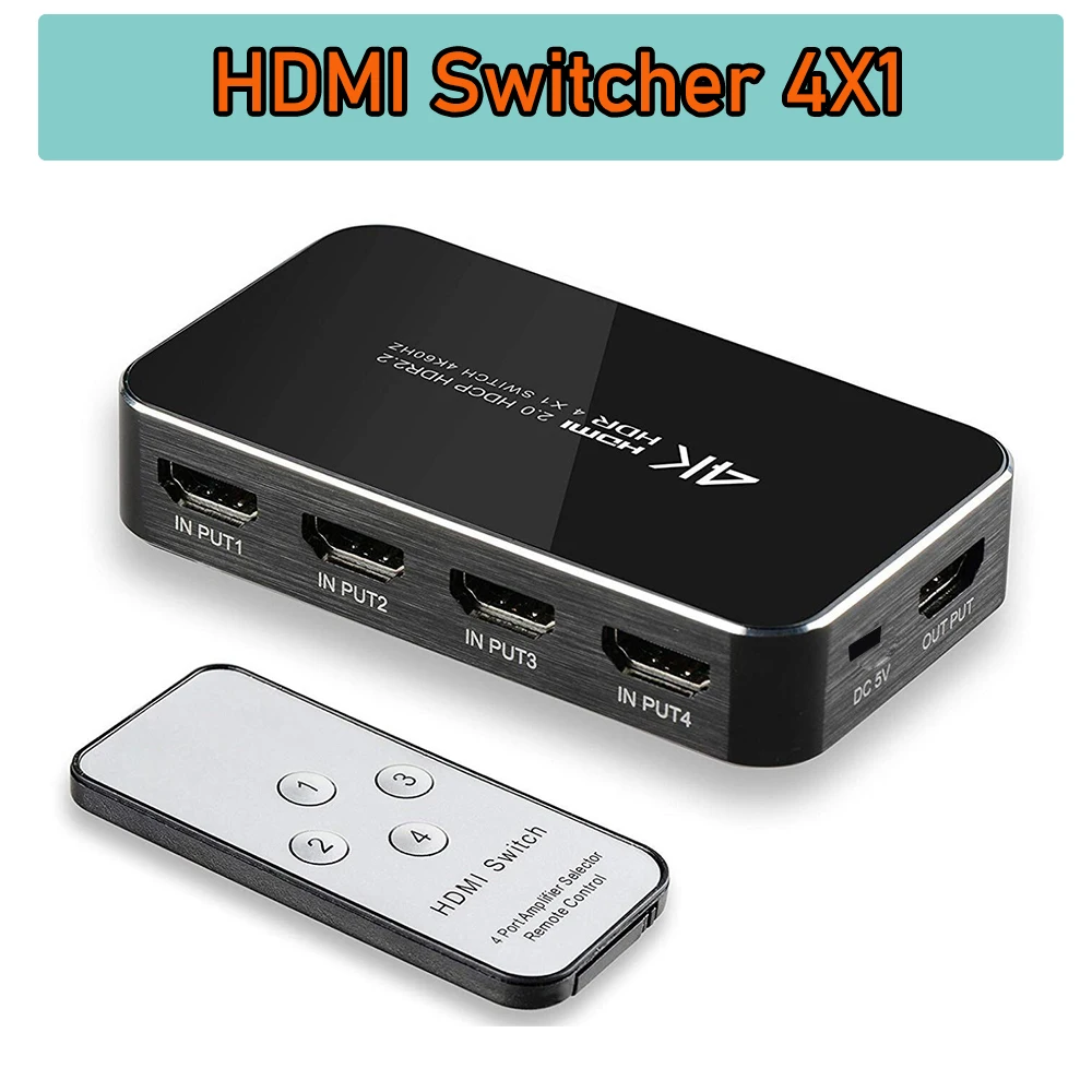 60Hz 4K HDMI 스위치 HDR HDMI ARC 오디오 추출기 HDMI 2.0 스플리터 스위처 HDMI 스위치 오디오 추출기 (PS4 Pro, 애플 TV용)