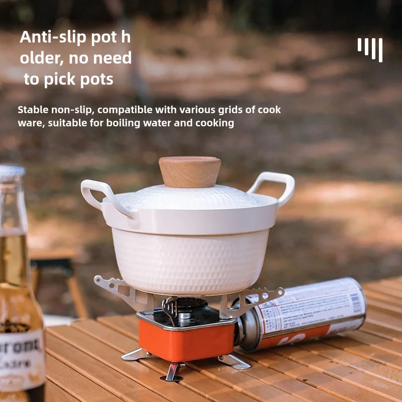 2pcs Outdoor Mini Square Cooktop Portable Folding Gas Cooktop Card Camping Cookware Ultra Light Travel Hiking Equipment gas stove gas burner