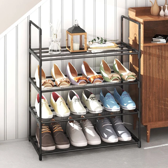 Range-chaussures à grande capacité, gain de place, organisateur de  chaussures à cadre en Tube d'acier, meuble d'étagère pour la maison -  AliExpress