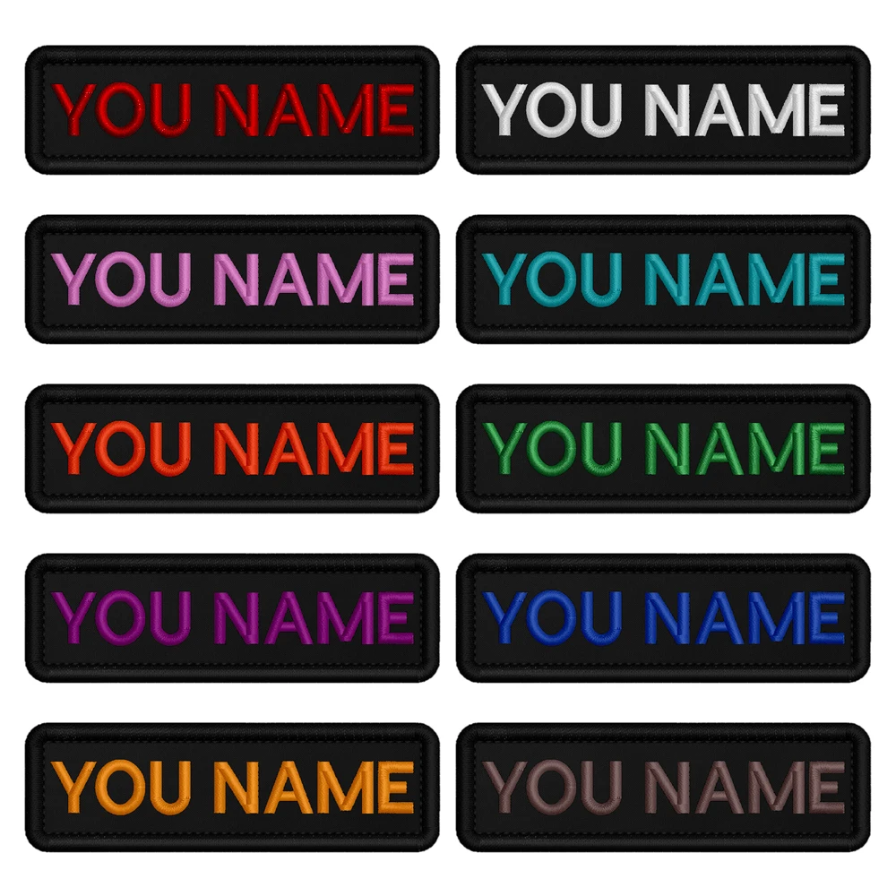 Name Patch Personalized Patches Embroidered Military Tactical Badge Stripes Emblems Iron On Or Hook Loop for Clothes clothing patches embroidered patches custom name patches tactical patches
