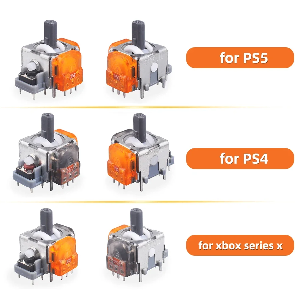 2-10Pcs 교체용 TMR 효과 조이스틱 3D 아날로그 스틱(듀얼센스 PS5 PS4 컨트롤러용) 스위치/Xbox 시리즈 X/S 수리 부품